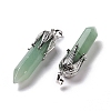 Natural Green Aventurinee Big Pointed Pendants G-E059-03AS-05-3