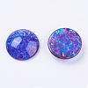 Transparent Spray Painted Glass Cabochons X-DGLA-R020-25mm-M-2