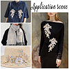 Polyester Rhinestone Embroidery Sew on Appliques DIY-WH20010-40-1-5