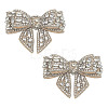 GOMAKERER 2Pcs Bowknot Crystal Rhinestone Detachable Shoe Decorations FIND-GO0002-06A-1