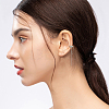 4Pcs 3 Style Plastic Imitation Pearl Cuff Earrings with Crystal Rhinestone EJEW-FI0001-30-6