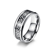Stainless Steel Triquetra/Trinity Knot Finger Rings for Men Women PW-WG54165-01-1