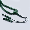 Natural Malachite Mala Beads Necklaces NJEW-F218-03-2