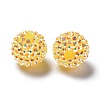 Chunky Resin Rhinestone Bubblegum Ball Beads X-CLAY-G007-11-1