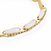 Brass Micro Pave Cubic Zirconia Link Chain Bracelet for Women BJEW-T020-05G-08-2