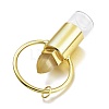 Lipstick Shape Faceted Natural Mixed Gemstone Perfume Bottle Pendants G-I298-02G-3