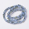 Electroplate Glass Beads Strands X-EGLA-A034-J6mm-S02-2