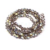 AB Color Plated Transparent Glass Beads Strands GLAA-G127-01-01J-3