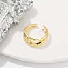 Rack Plating Brass Cuff Rings for Women RJEW-M028-57G-4