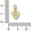 Eye Theme Brass Micro Pave Cubic Zirconia Charms KK-H475-58G-03-3