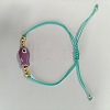 Braided Porcelain Fish Charm Adjustable Bracelets JI6734-10-1
