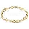 Bohemia Brass Round Beaded Stretch Bracelets TK0566-6-1