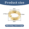 BENECREAT 2 Bags Brass Split Rings FIND-BC0005-12A-2