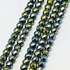 Electroplate Non-magnetic Synthetic Hematite Beads Strands G-J169B-2mm-06-1