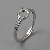 925 Sterling Silver Adjustable Ring Findings RJEW-WH0004-63P-1