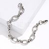 Stainless Steel Oval Link Chain Bracelet KM2112-2-2