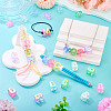 20Pcs UV Plating Transparent Acrylic European Beads OACR-TADJ0001-19B-4