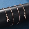 Brass Cable Chain Necklaces Making MAK-P011-01RG-4