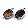 Natural Tiger Eye Links/Connectors G-T131-102-18-3
