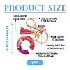 Alloy Resin Butterfly Keychains KEYC-TADJ0002-02G-C-3