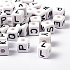 Chunky Letter Acrylic Cube Beads for Kids Jewelry X-PL37C9447-5