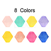 800Pcs 8 Colors Frosted Acrylic Beads MACR-CJ0001-27-3