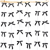 6Pcs Polyester Bowknot Hanging Streamer AJEW-SP0002-71A-1