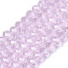 Electroplate Glass Beads Strands EGLA-A044-T4mm-A10-1