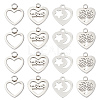 16Pcs 4 Style 304 Stainless Steel Charms STAS-DC0005-46-1