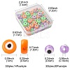 102Pcs 6 Colors Opaque Printed Acrylic Beads OACR-FS0002-36-4