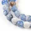Faceted Natural Fire Crackle Agate Beads Strands X-G-F447-8mm-B09-6