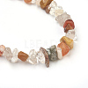 Natural Rutilated Quartz Chip Beads Anklets AJEW-AN00229-01-2