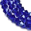 Transparent Electroplate Glass Beads Strands EGLA-A039-T3mm-B06-3