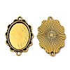 Tibetan Style Alloy Cabochon Connector Settings TIBE-N011-25AG-RS-2