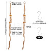2Pcs Handmade Macrame Polyester with Wood Bead Plant Hanger AJEW-HS0001-47B-4