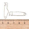 Iron Crimp Safety Pin Brooch Findings JEWB-Z050-01P-03-3