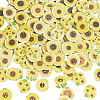 200Pcs 2-Hole Printed Wooden Buttons BUTT-SP0001-22-1