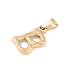 304 Stainless Steel Pendants X-STAS-F235-01G-B-4