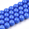 Opaque Solid Color Glass Beads Strands X-GLAA-T032-P10mm-11-1