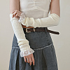 2 Pairs 2 Colors Acrylic Fibers Long Mesh Lace Gloves AJEW-CN0006-66-7