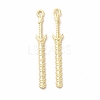 Rack Plating Alloy Big Pendants PALLOY-E025-13G-1