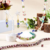 1 Strand Handmade Lampwork Inner Flower Rondelle Beads Strands LAMP-TA0002-72B-6