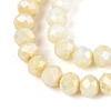 Anti-Tarnish Electroplate Rondelle Glass Beads Strands EGLA-T021-4mm-17-04-3