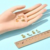 16Pcs 4 Styles 201 Stainless Steel Stud Earring Findings with Hole EJEW-FS0001-15-7