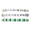 3Pcs Handmade Polymer Clay & Acrylic Beaded Stretch Bracelets for Women BJEW-JB12729-3