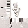 Initial Letter Brass with Cubic Zirconia Charms KK-Q814-26V-P-3