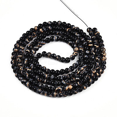 Baking Paint Glass Beads X1-DGLA-N010-4mm-10-1