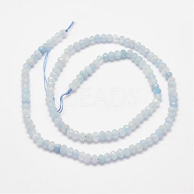 Natural Aquamarine Bead Strands G-P279-64-4mm-1