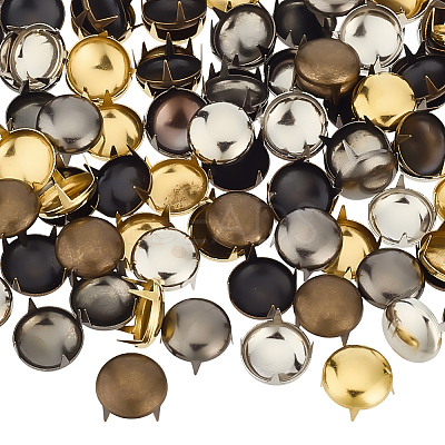 160Pcs 4 Colors Brass Studs Rivets KK-GF0001-23A-1