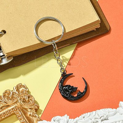Alloy Moon Pendant Keychain KEYC-JKC00720-01-1